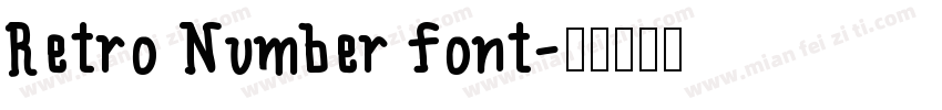 Retro Number Font字体转换